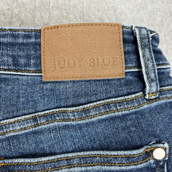 Judy Blue Slim Fit Jeans Women 9/29(28X30) High Rise Distressed medium wash - Picture 9 of 14